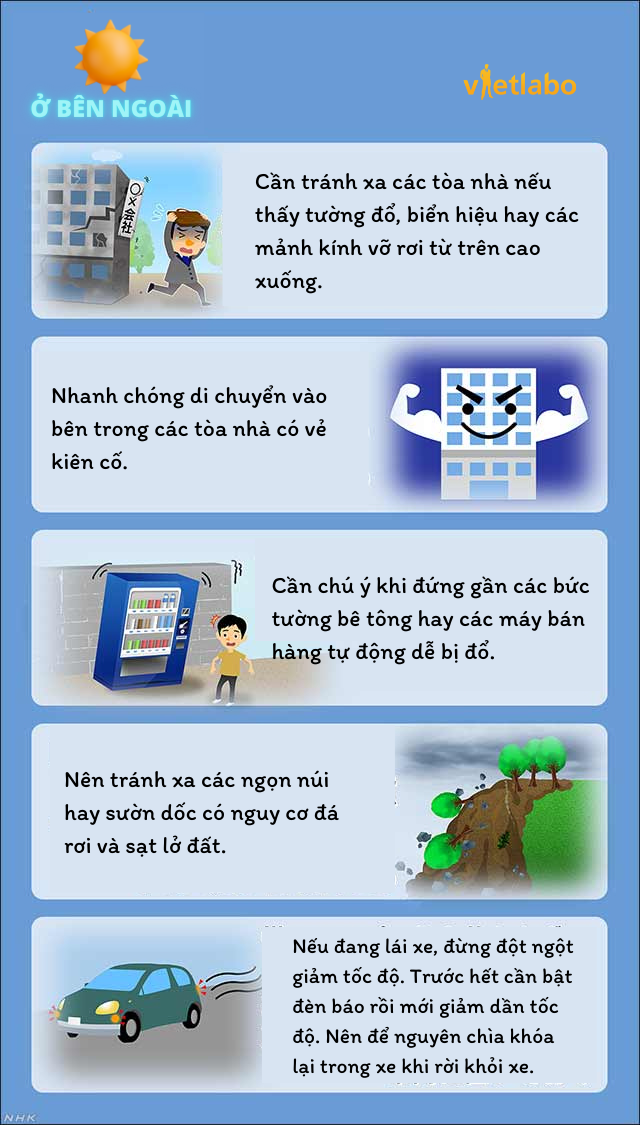 phòng chống động đất ngoài trời